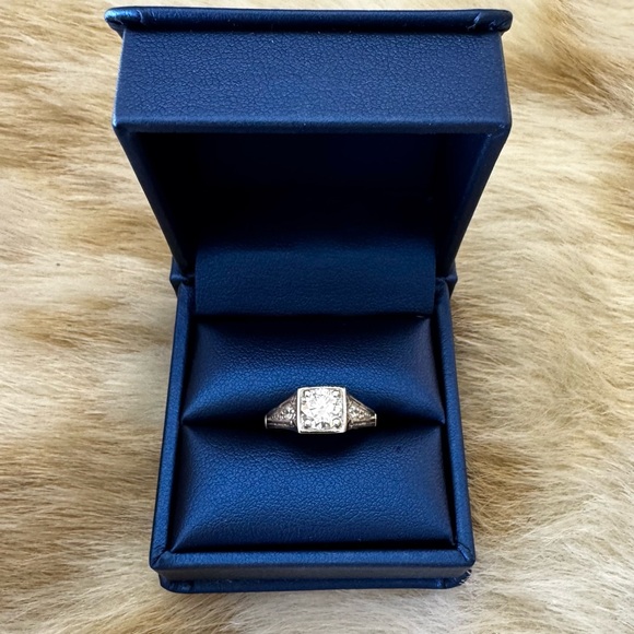 NWOT 935 silver & Moissanite engagement ring 5.75 - Picture 2 of 11